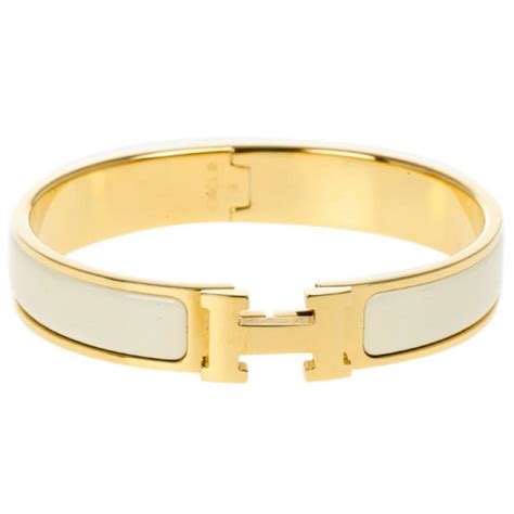 hermes clic h bracelet cream|bracelet hermes clic h femme.